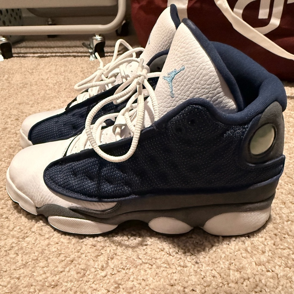Jordan Kids Navy and White Basketball Sneakers